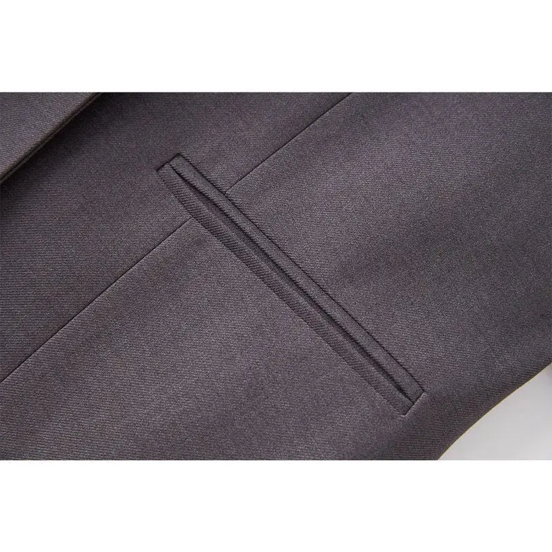 High Quali Faionable Women's Suit Jaet Belted Waist Tie Design Commute Sle Premium Material Long Sve Single Button