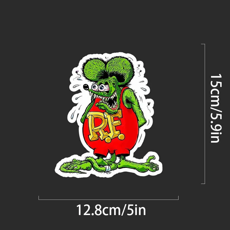 Rat Fink Vinyl Decals for Cars, Trucks, Windows, Bumpers, Laptops - Self-Adhesive, Glass and Metal Waterproof Stickers,