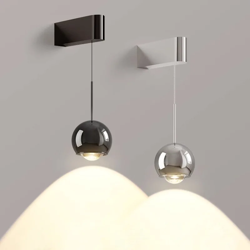 

Modern Adjustable Suspension Aluminum Ball Cord Pendant Lights Floating Led Chandeliers Bedroom Living Room Hanging Lamps CRI 97