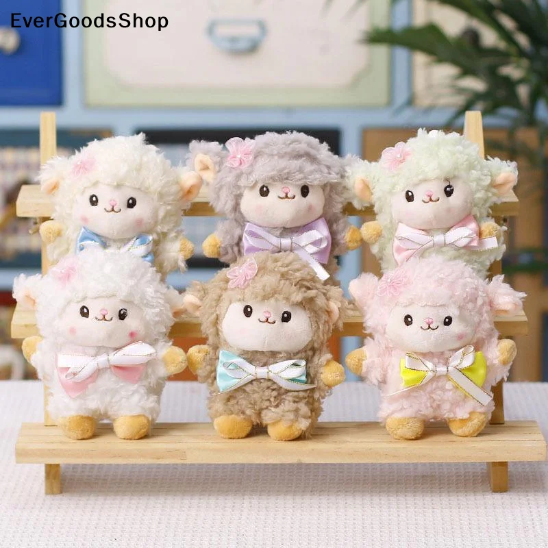 NewCute Fluffy Sheep Plush Keychain Soft Curly Fur For Backpack Handbag Purse Decor Kids Birthday Gifts