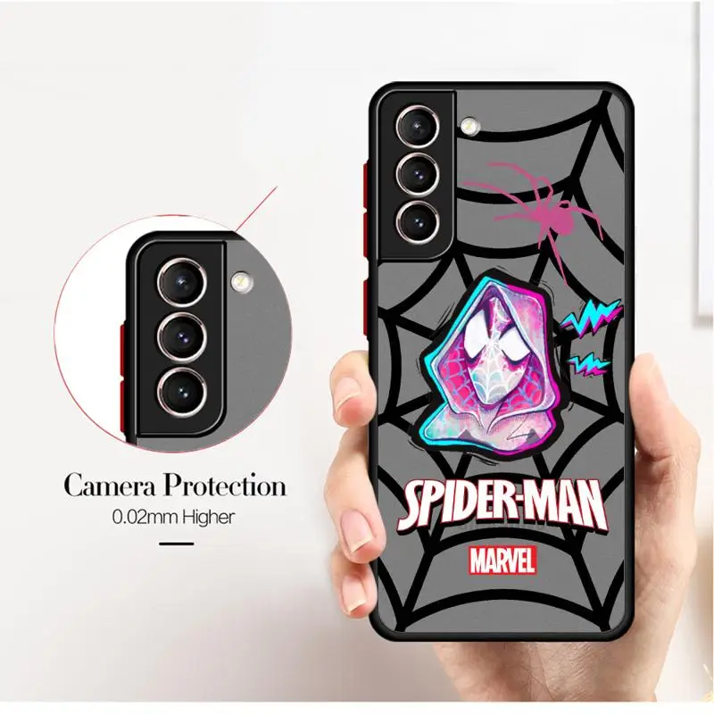 phone cases for Samsung Galaxy S23 Ultra case S20 9 S24 S21 FE Note20 S10 S22 10 Luxury Cover funda Spider Gwen Marvel SpiderMan