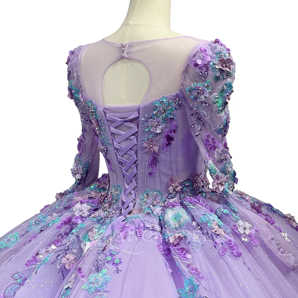 Luxe violet princesse robe de bal Quinceañera robes à plusieurs niveaux fête d'anniversaire pour 15th filles personnalisé vestido de 15 quinceañera