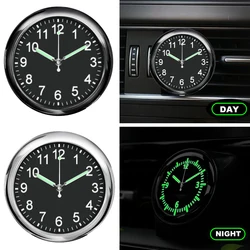 Mini Fashion Luminous Car Clock Automobiles Internal Stick-On Digital Watch Mechanics Quartz Clocks Auto Ornament Accessories