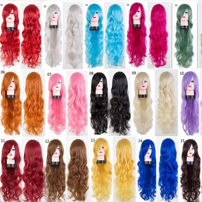 

Фиолетовый парик Fei-Show из термостойкого синтетического волокна, сиреневого цвета, карнавальный парик для косплея, длинные кудрявые волосы, женский парик для салона красоты