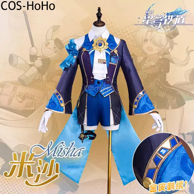 COS-HoHo Honkai: Star Rail Misha Galactic Adventurer Game Suit Gorgeous Uniform Cosplay Costume Halloween Party Outfit Men