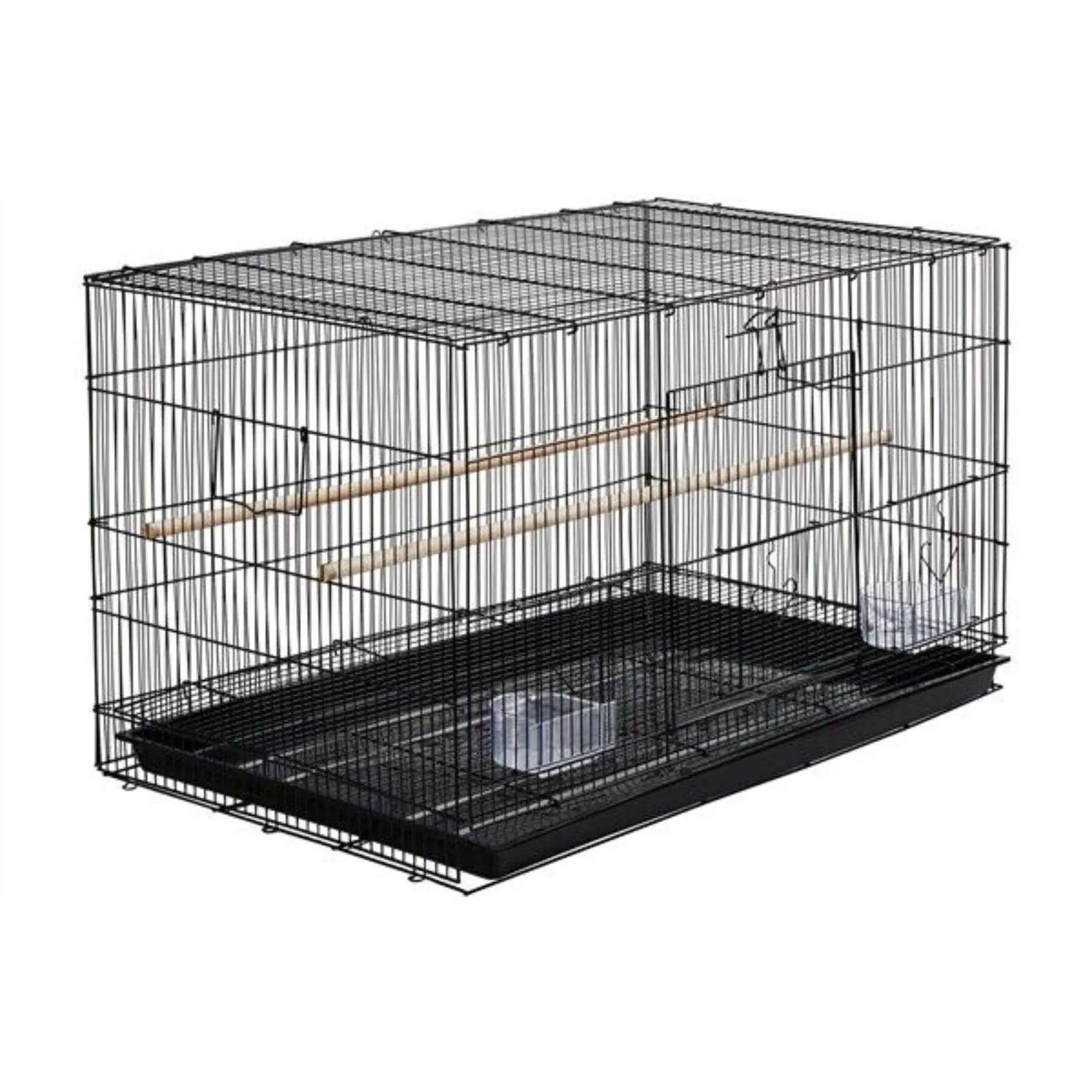 Stackable Rectangle Breeding Flight Parakeet Budgie Finch Bird Cage Black United States