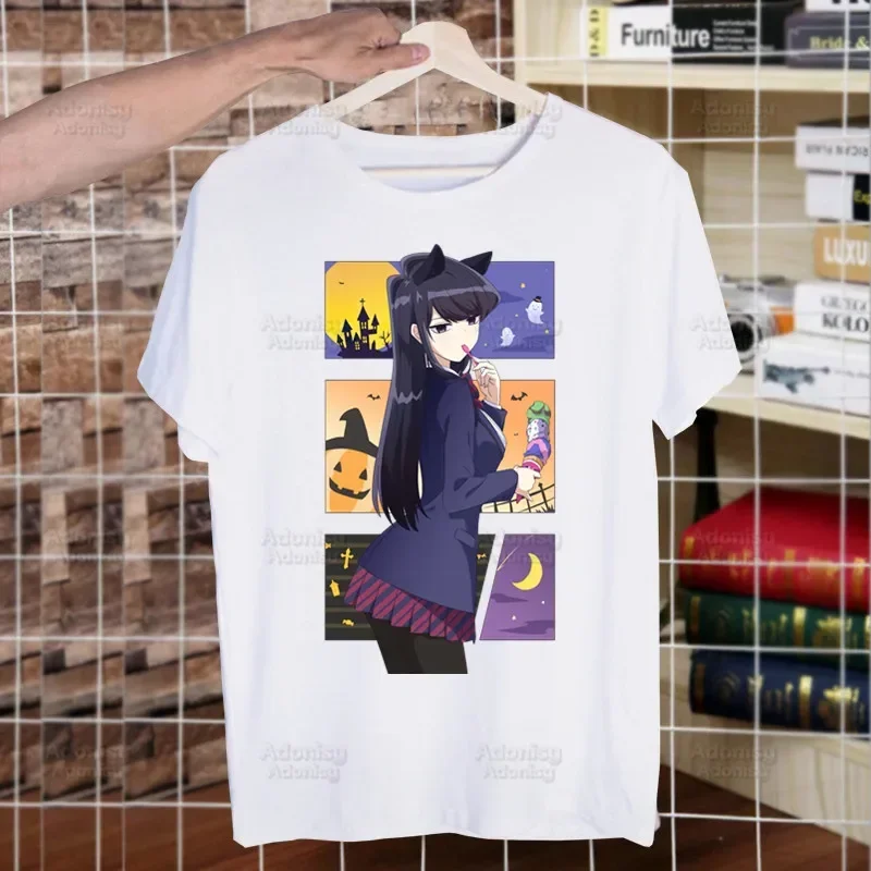 Komi San Can't Communicate T Shirt Men Shirts Summer Top Komisan Shouko Excited Tshirts Short Sleeves Tees Manga Tadano T-Shirt