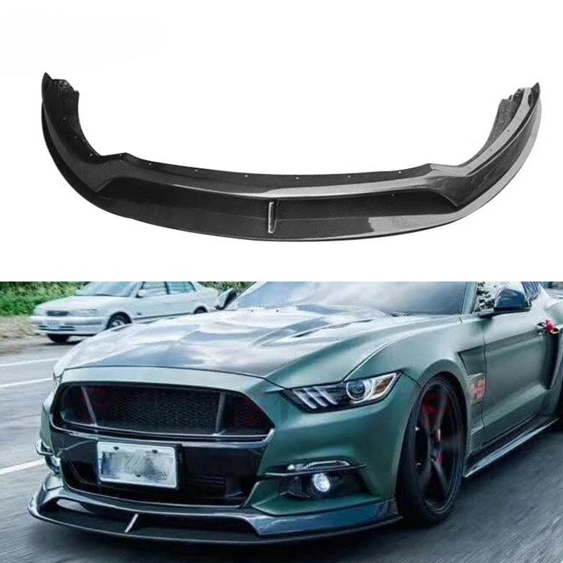 

For Ford Mustang Mustang Carbon Fiber AC Front Lip Front Bumper Chin Front Shovel Modified Surround