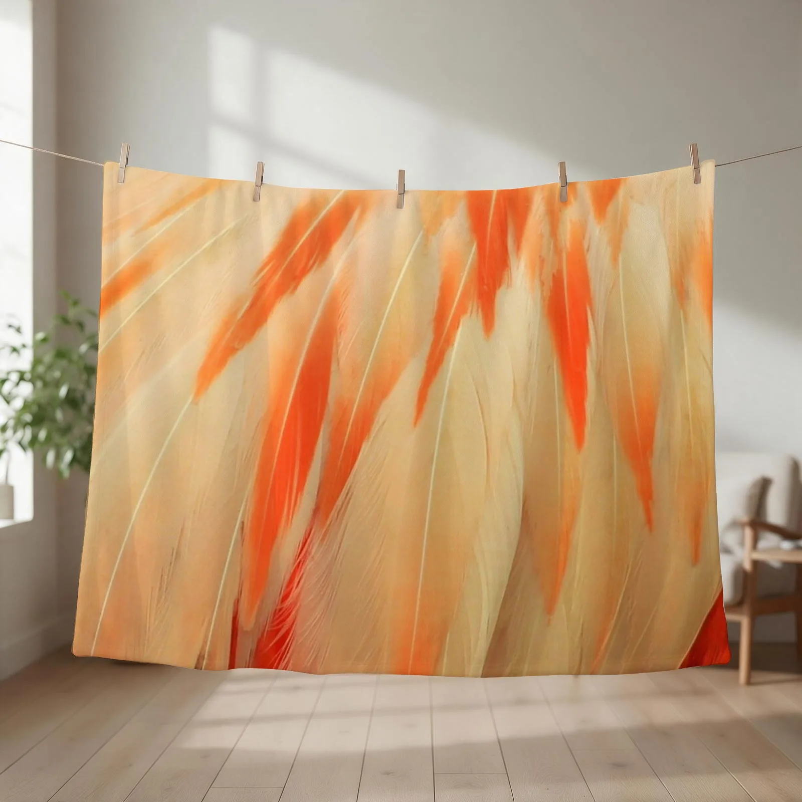 Flamingo Feathers Throw Blanket Blankets For Bed warm winter blankets and throws Soft Big Blankets