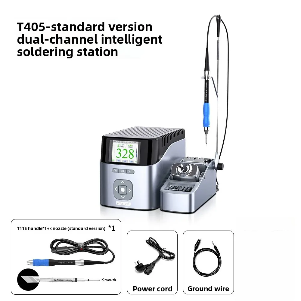 AIXUN T405 Intelligent Soldering Station Equipped with T115 Handle, Professional BGA PCB Repair Soldering Tool