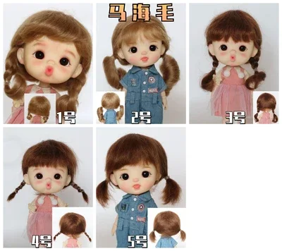 [STODOLL] Doll Wig Fake Hair Mohair High Temperature Silk 12 Points 8 Points Bid Egg Smile Wig Bjd Doll Wig