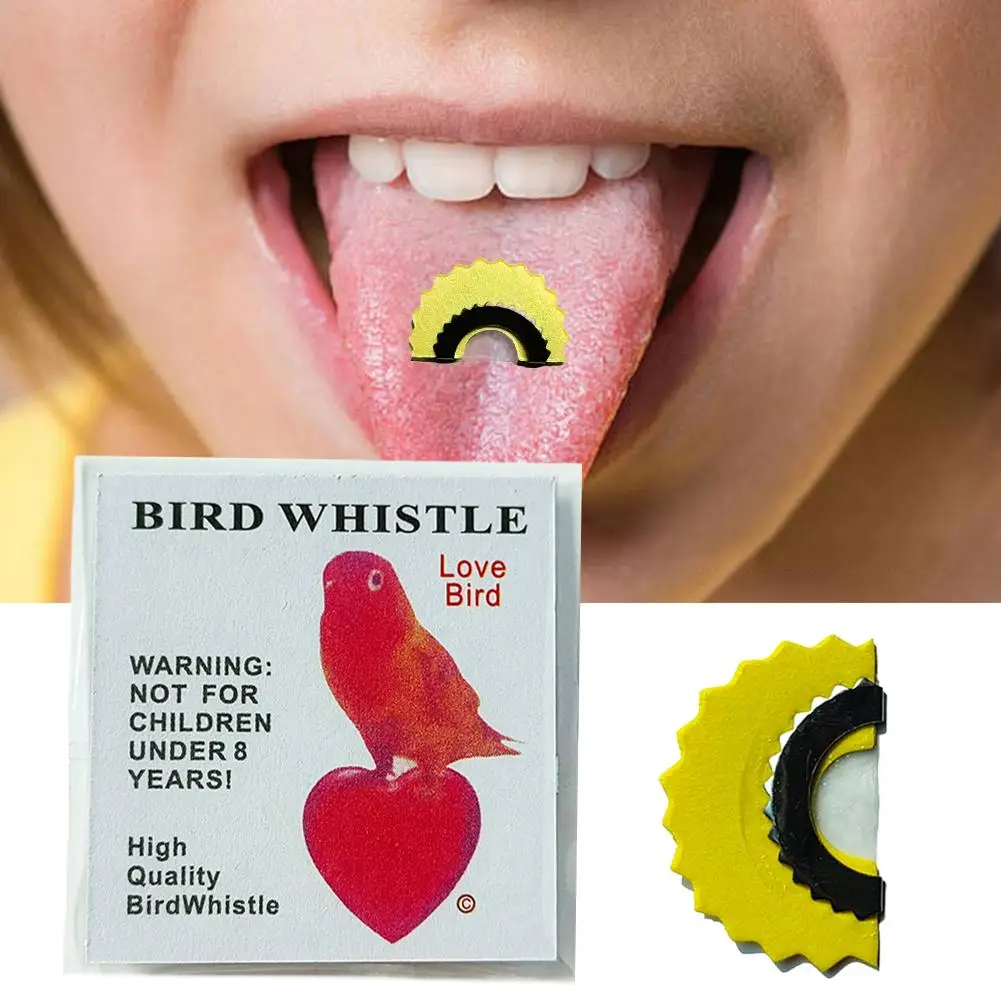 Pink Yelow Bird Wacky Whistle Magic Fun Bird Caller Tongue Warbler Original Magic Tweeting Noisemaker Toys Tricks Gift Kids Gift
