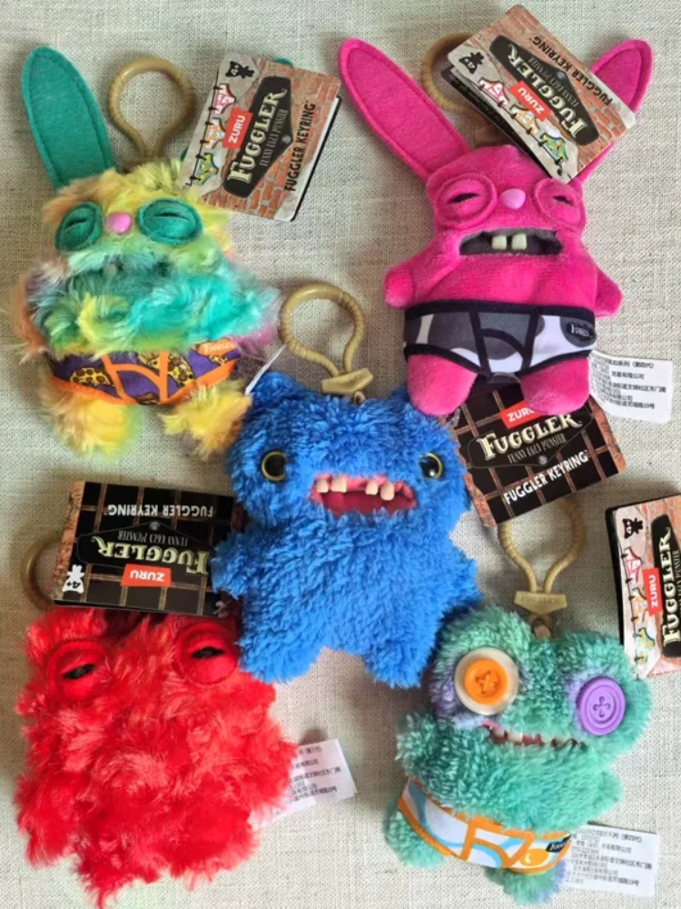

Fuggler Funny Ugly Monster Plush Toys Keychain Kawaii Fuggler Monster Rabbits Cute Stuffed Peluche Dolls Pendants Gifts Kid 12CM