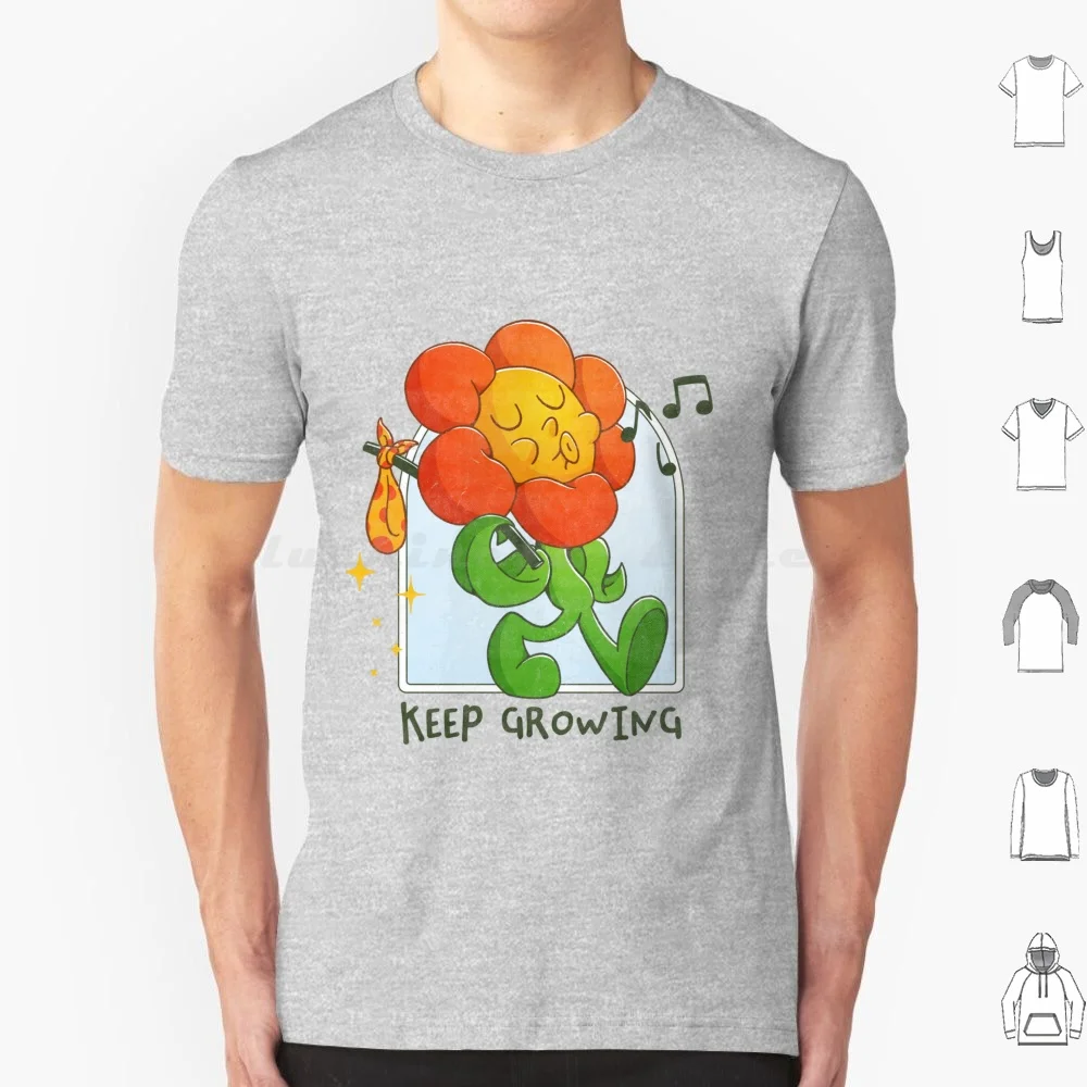 Keep Growing T Shirt Cotton Men Women Diy Print Growing Flourish Positivity Positive Vibration Kindness Love Caring Gratitude