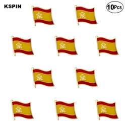 Spain Flag Lapel Pin Flag badge Brooch Pins Badges 10Pcs a Lot