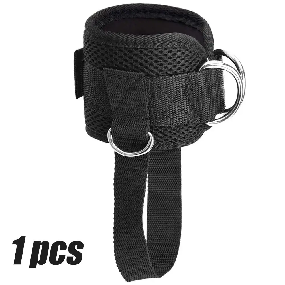 Buttocks Shaping Fitness Ankle Buckle with Foot Straps Adjustable Ankle Strap Leg Cuffs D-Ring Padded Leg Strength Trainer Gym