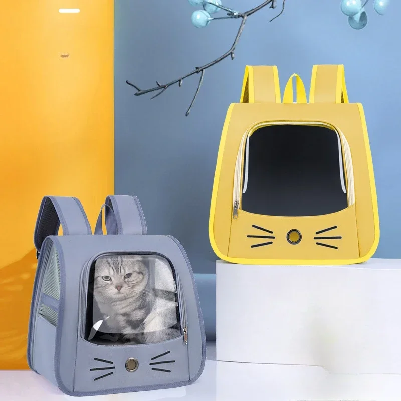 

Pet Cat Carrier Bag Cat Backpack Outdoor Breathable Portable Shoulders Bag for Transport Carrier Cats Small Dogs