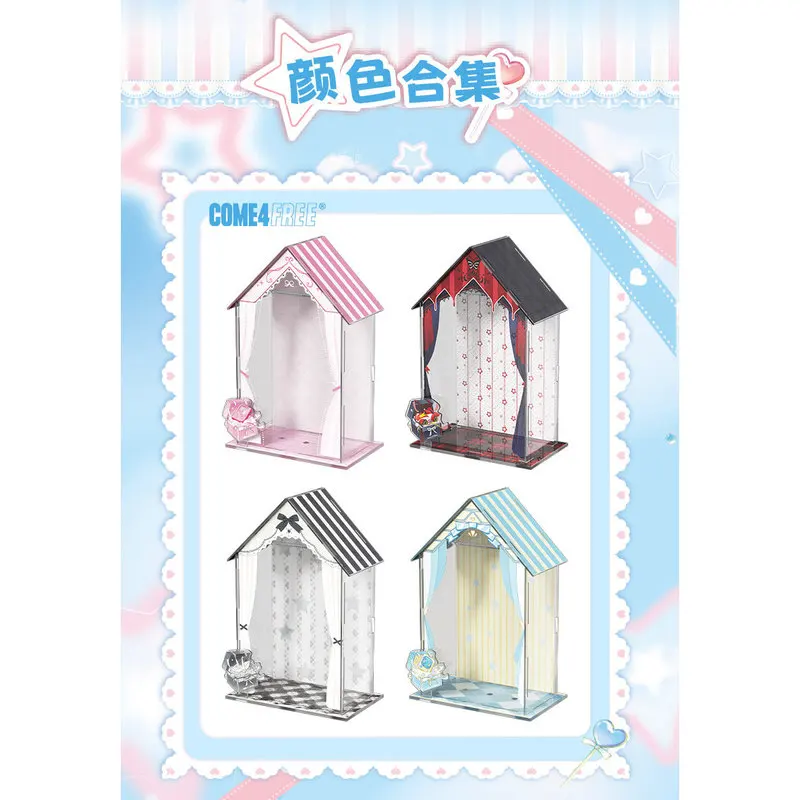 No 2kg Come4free Bjd Doll Acrylic Display Box Dollhouse Decoration Figure Showcase Organizer For Collectible Hobby Display