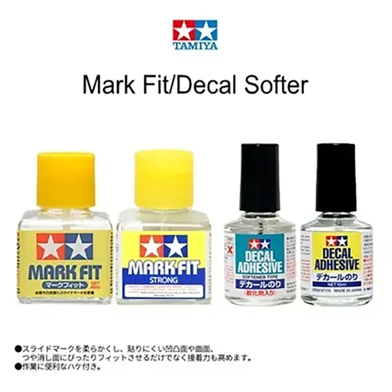 Original Tamiya Mark Fit Decal Solution Decal Softer Adhensive 40ml 87102 87135 87176 for Assembly Model Hobby Building DIY