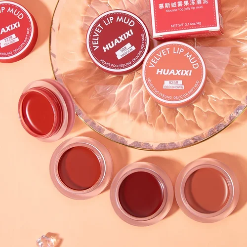 Imagen 2 del producto Cosméticos coreanos para mujer, lápiz labial mate para el cuidado de los labios, tinte de barro brillante para labios, Base de brillo de labios de larga duración