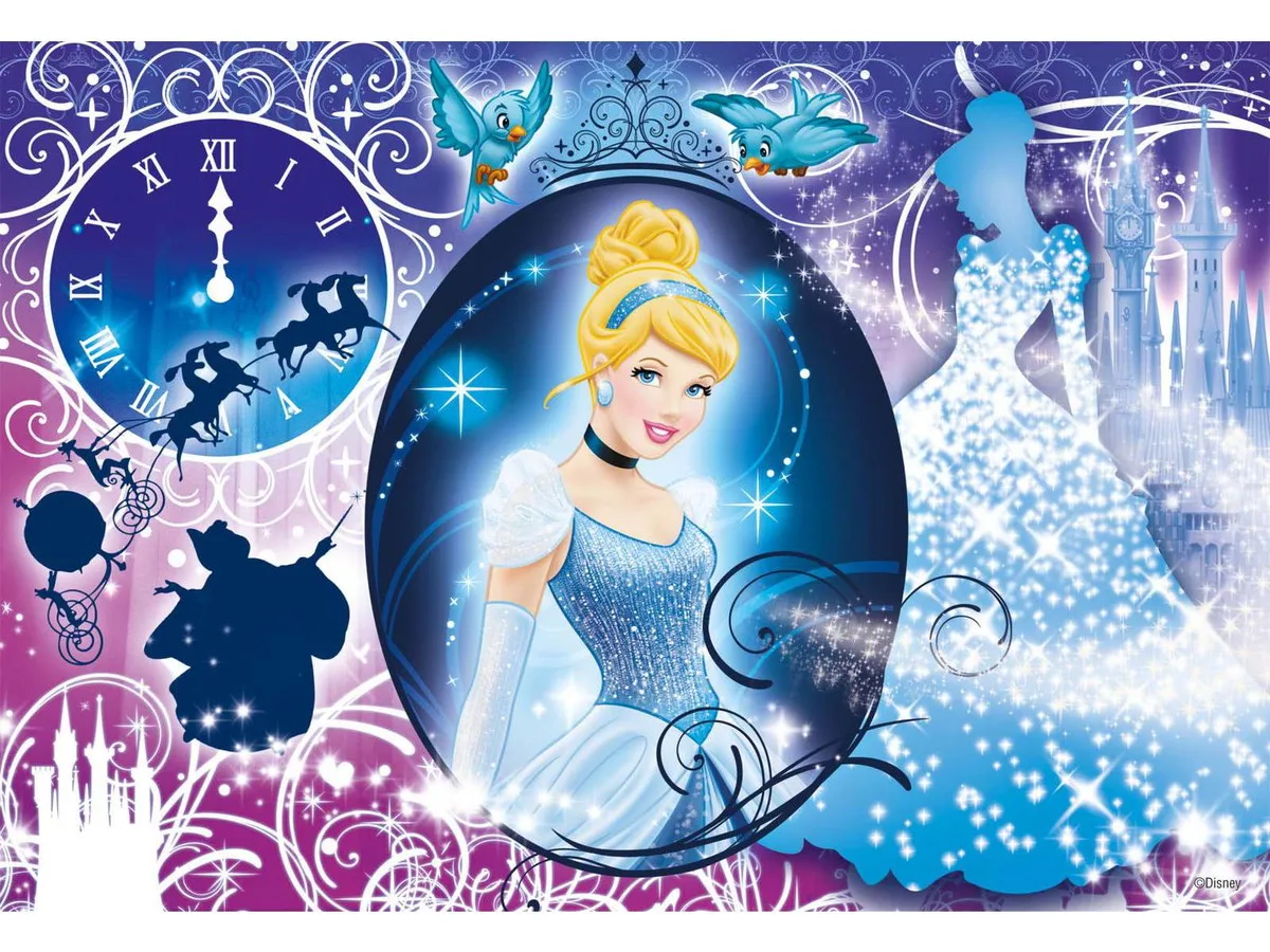 Disney Custom Cinderella Castle Princess Stars Photo Backdrop Girls Kids Happy Birthday Party Decoration Background Banner