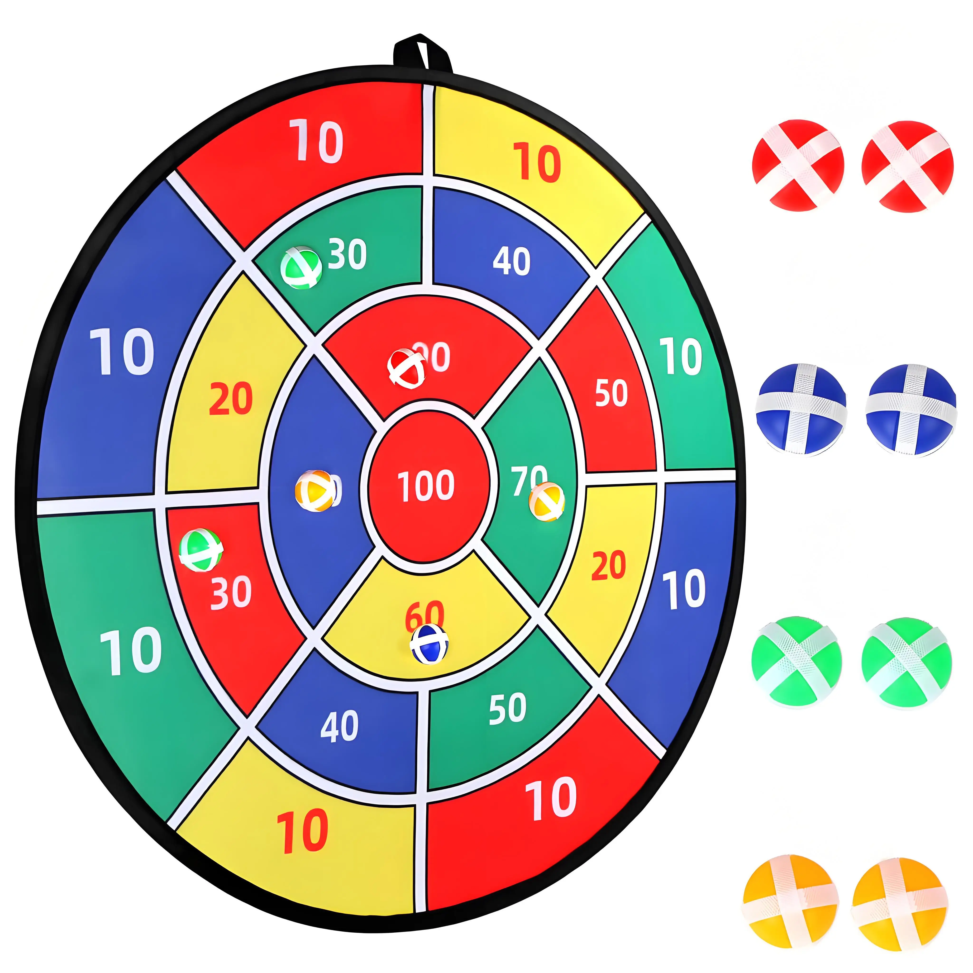 

Safe Sticky Ball Dart Board for Kids, Double-Sided 29" Indoor Outdoor Party Game - Perfect Birthday Gift for Boys & Girls