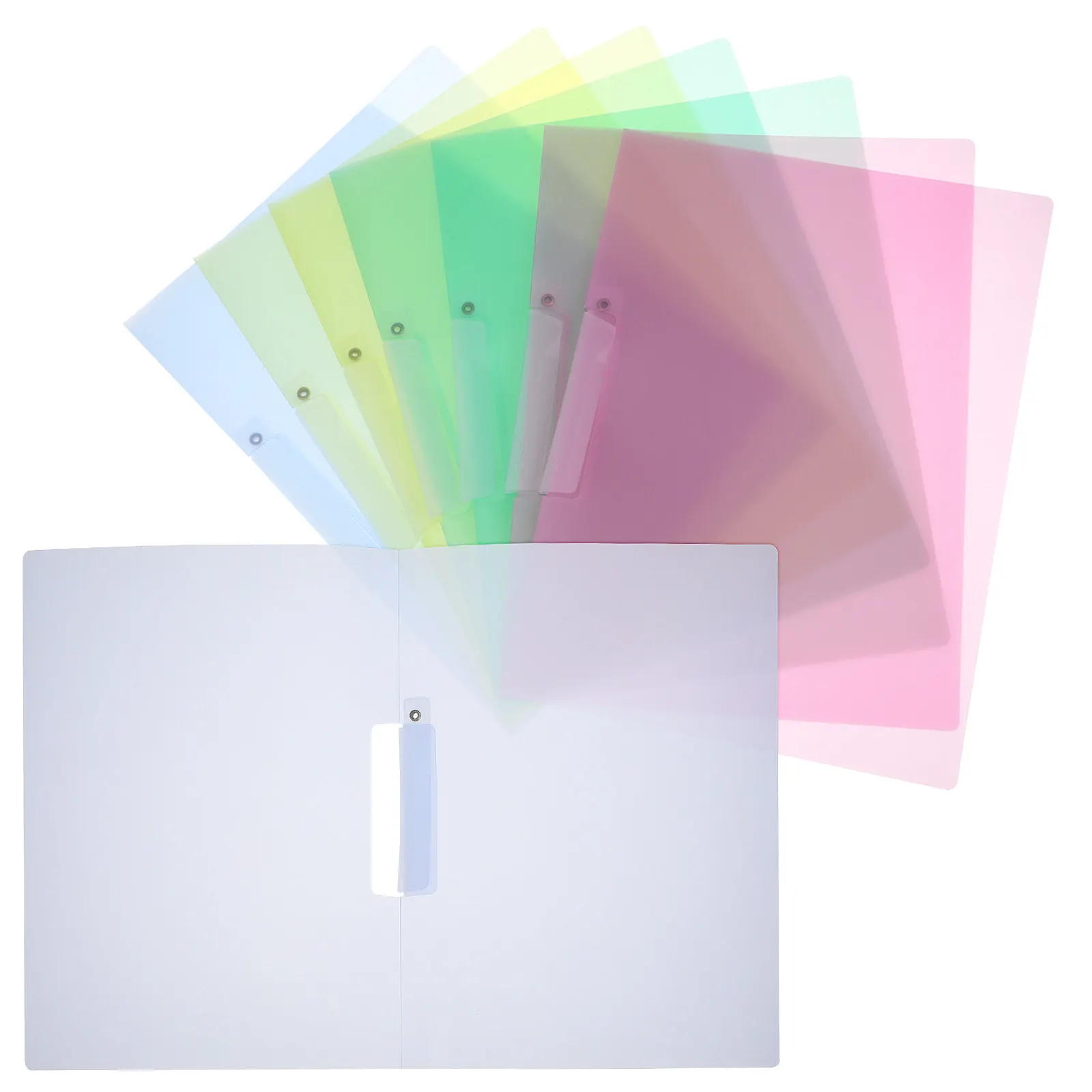 

8Pcs A4 Size File Folder Organizer Elegant Professional Plastic Document Folders for Office Home School Filing Reports