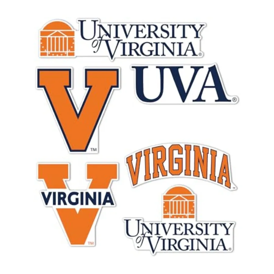 University of Virginia Sticker Cavaliers UVA Wahoosr Vinyl Decals Laptop Water Bottle Car Scrapbook Sheet T2 Type 2-4
