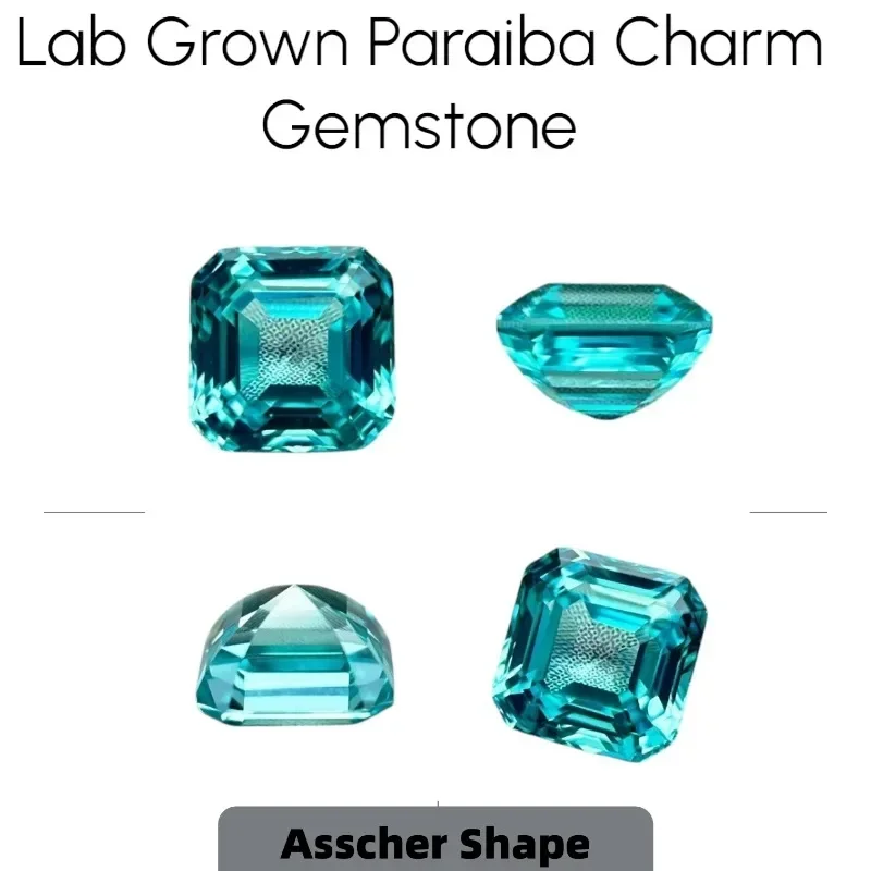 F-Lab Grown Paraiba Charm Gemstone for DIY Advanced Jewelry Making Inlay Ring Necklace Bracelet  Certificate Daily Matching