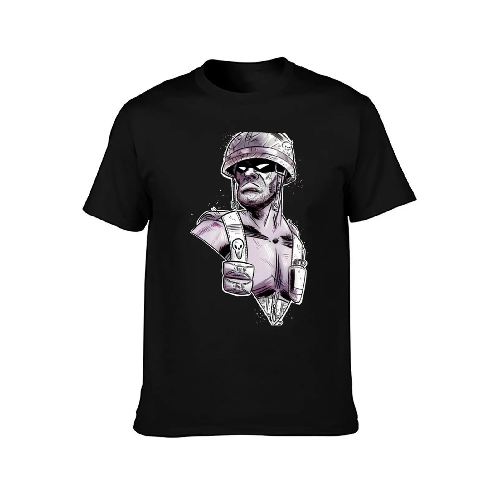 Ghost Soldier #1 T-Shirt Soft Cotton Print T-Shirt