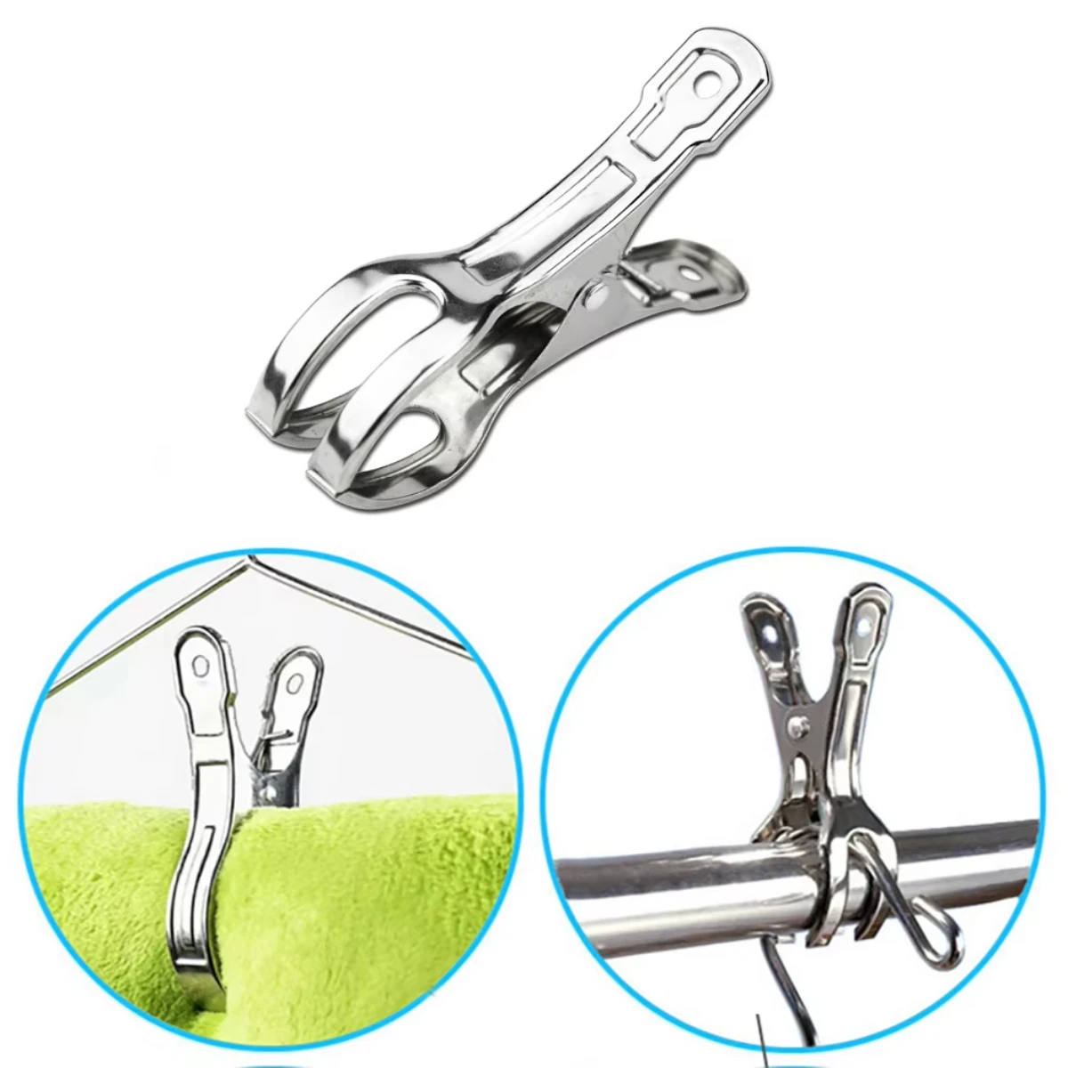 20266pcs Clothespin Stainless Steel Laundry Pinch Pin Washing Clips Clothes Pegs Home Bathroom Organization Windproof Towels Soc