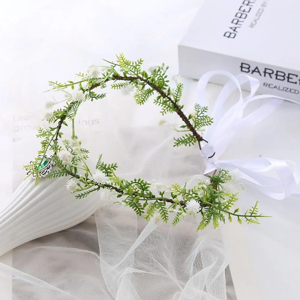 Halloween Fairy Flower Leaf Crowns Wedding Photoshoot Elf Headpiece Cosplay Costume Elven Princess Tiara for Women Girls