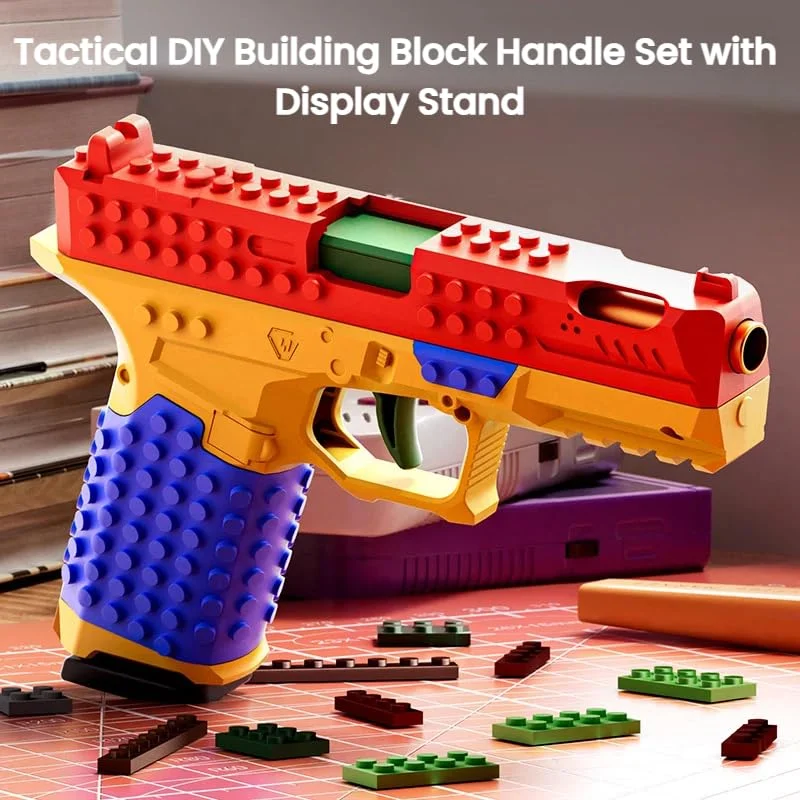 Blocos de construção modelo SIG17 (70 + peças) - lançador de bala macia de montagem DIY, brinquedo de construção educacional, presente de feriado de aniversário