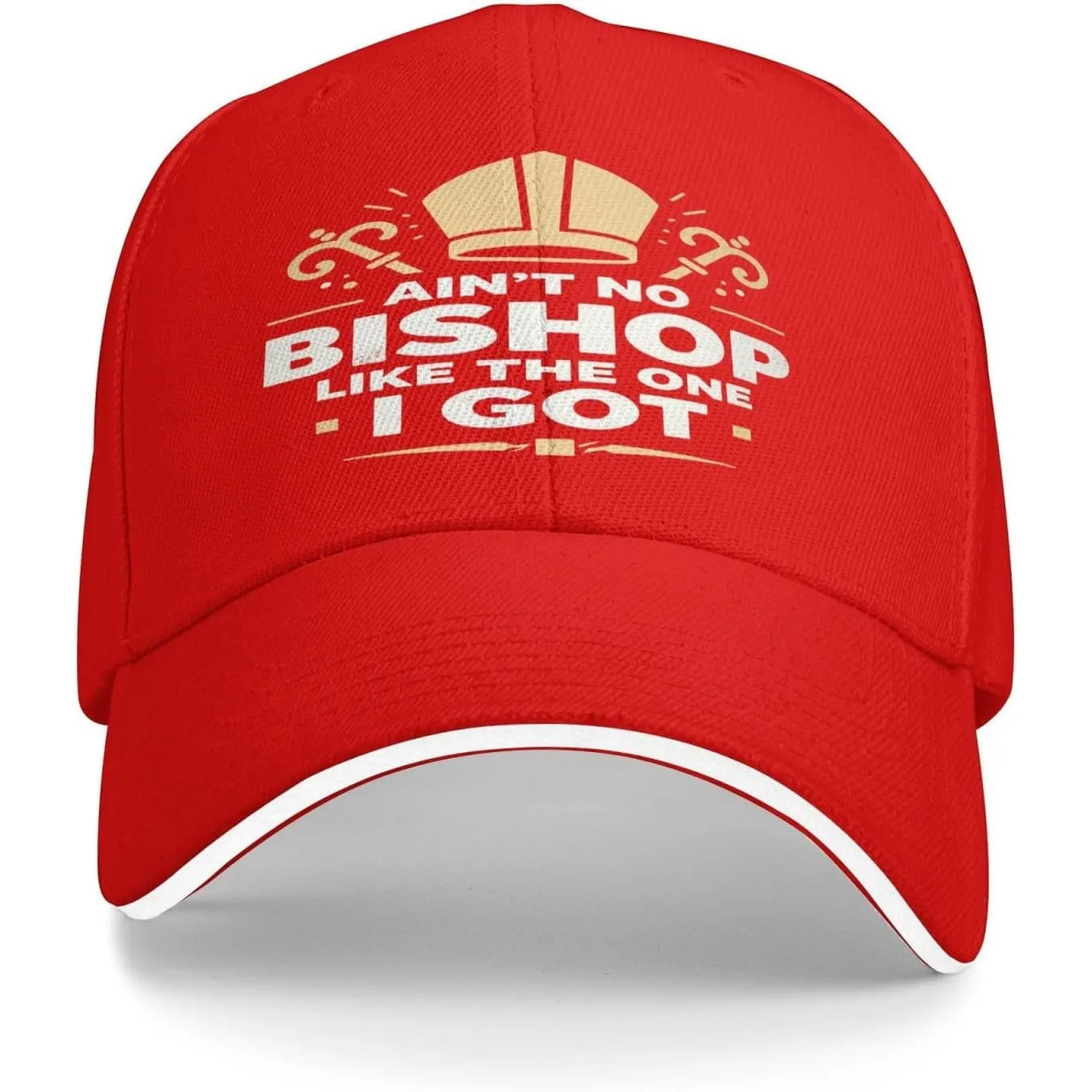 No hay ningún obispo como el que tengo. Gorra casual tipo sándwich. | Diseño de Hebilla Magnética Ajustable, Transpirable y Cómodo
