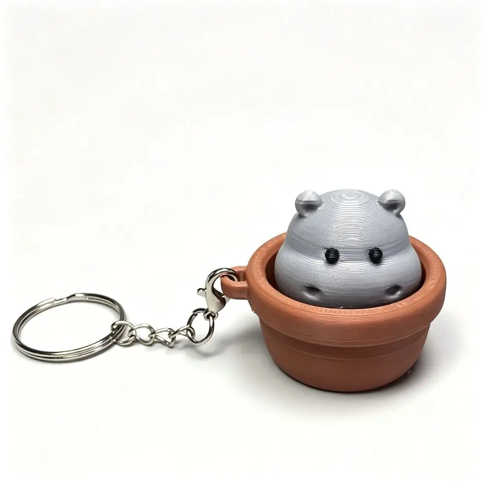 Cute 3D Printed Keycap Clicker Pendant Key Ring Button Press Fidget Clicker Keychain Funny Dog Lucky Cat Key Chain Party Favors