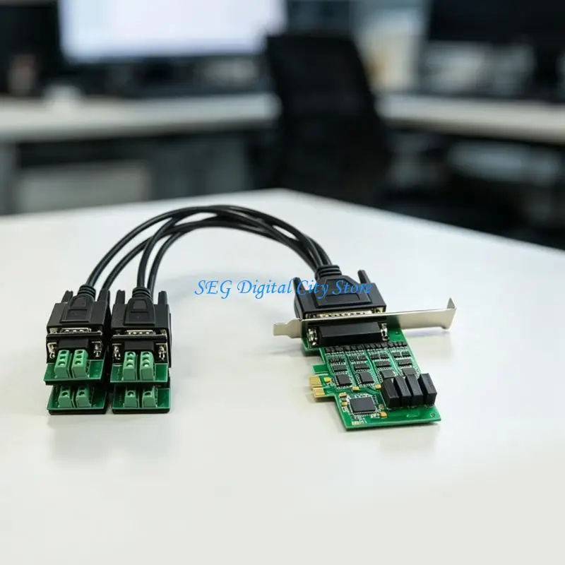 U75B Fast Speed PCIE RS485 RS422 Expansion Card 4 Isolated Channel Easy Installation Card with Low Profile Bracket