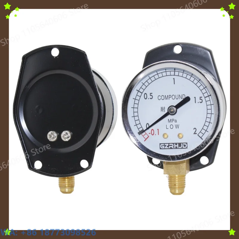 COMPOUND Refrigeration Pressure Gauge - 0.1-2 MPA Compressor Pressure Gauge - 0.1-3，1PCS
