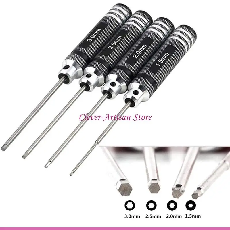 E06B 4PCS/SET ALLEN OUTDRIVERS H1.5 мм/2,0 мм/2,5 мм/3,0 мм отвертка шестнадцатеричной отвертки для модельных самолетов DIY