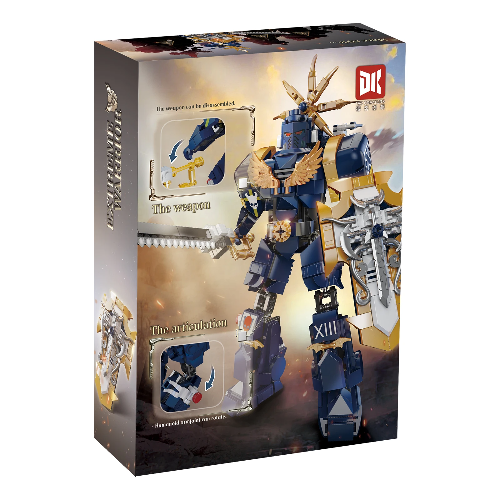 1002 الثقيلة درع المحارب 603 قطعة تمثال فارس جاهز للمعركة مع أسلحة قابلة للتبديل لتقوم بها بنفسك مجموعة التجميع لعبة