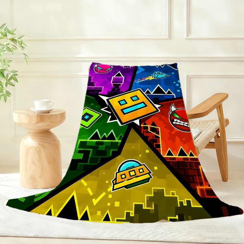 Game G-Geometry Blanket Throw Super Cosy Plush D-dash Living Room Sofa Couch Childish Birthday Gifts