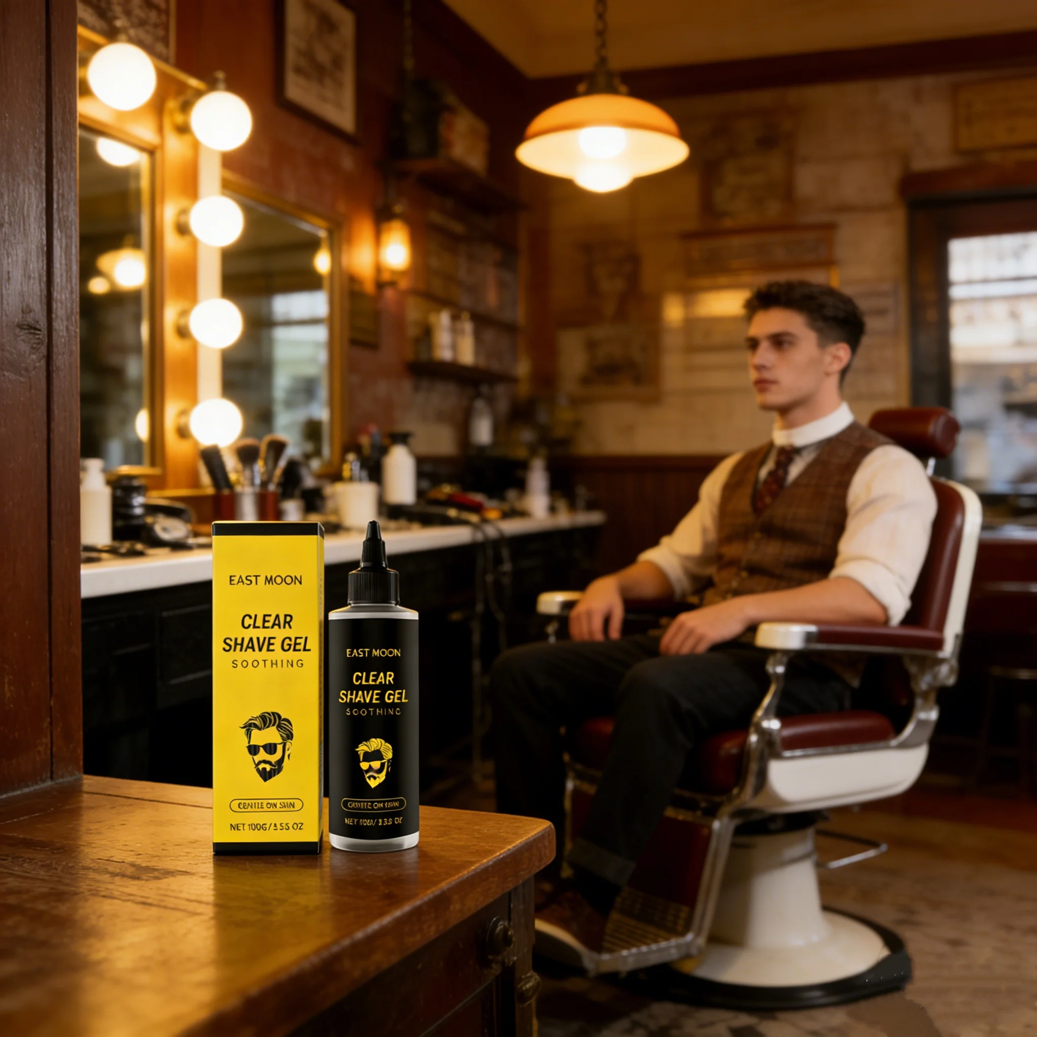 East Moon Man Shaving Care Gel Relieving Red Sooth Pain Moisturize Damage Growth Inhibition Painless Shave Body Hair Remove Gels