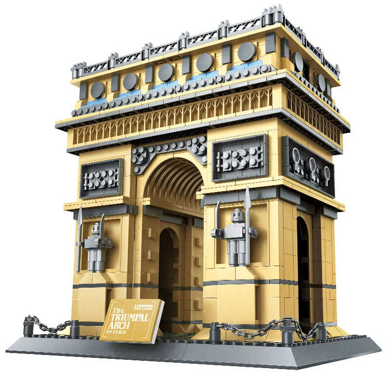 Architecture Paris France Arc De Triomphe Collection Building Blocks Sets Bricks Model Kids Toys For Boy Gifts Collection