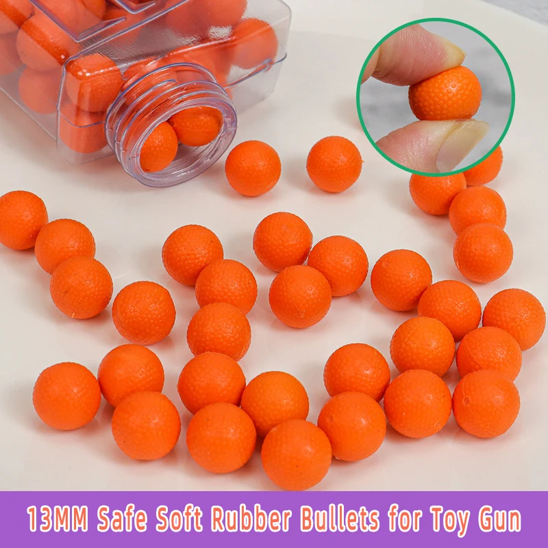 

13mm Orange PU Soft Rubber Ball High Elastic Foam Bullet for Outdoor CS Game Toy Gun Training Ammo