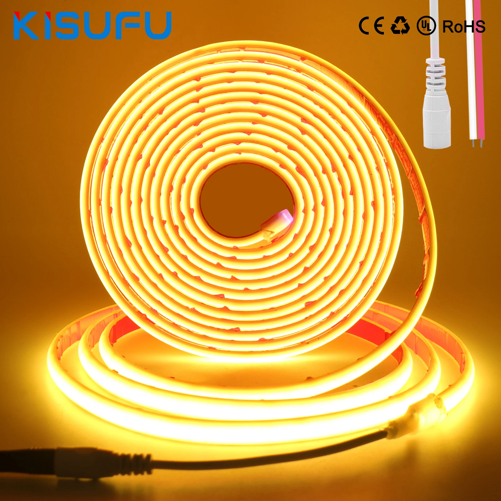 

IP68 Waterproof COB LED Neon Strip Light Self-adhesive 12V/24V 320LEDs/M RA90 Flexible Tape 3000K 4000K 6000K Liner Lighting 10M
