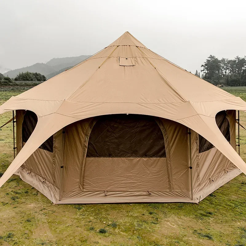 Hot selling Luxury Canvas Waterproof Tent Wedding Party Home 8 Person Sleepover Safari Festival Circus Large Other Glamping Tent