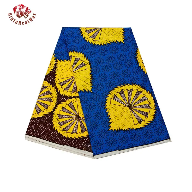 

Veritable Bintarealwax Guaranteed Real Ankara Fabric Bew Bintarealwax African Wax Prints fabric for Party Dress FP6266