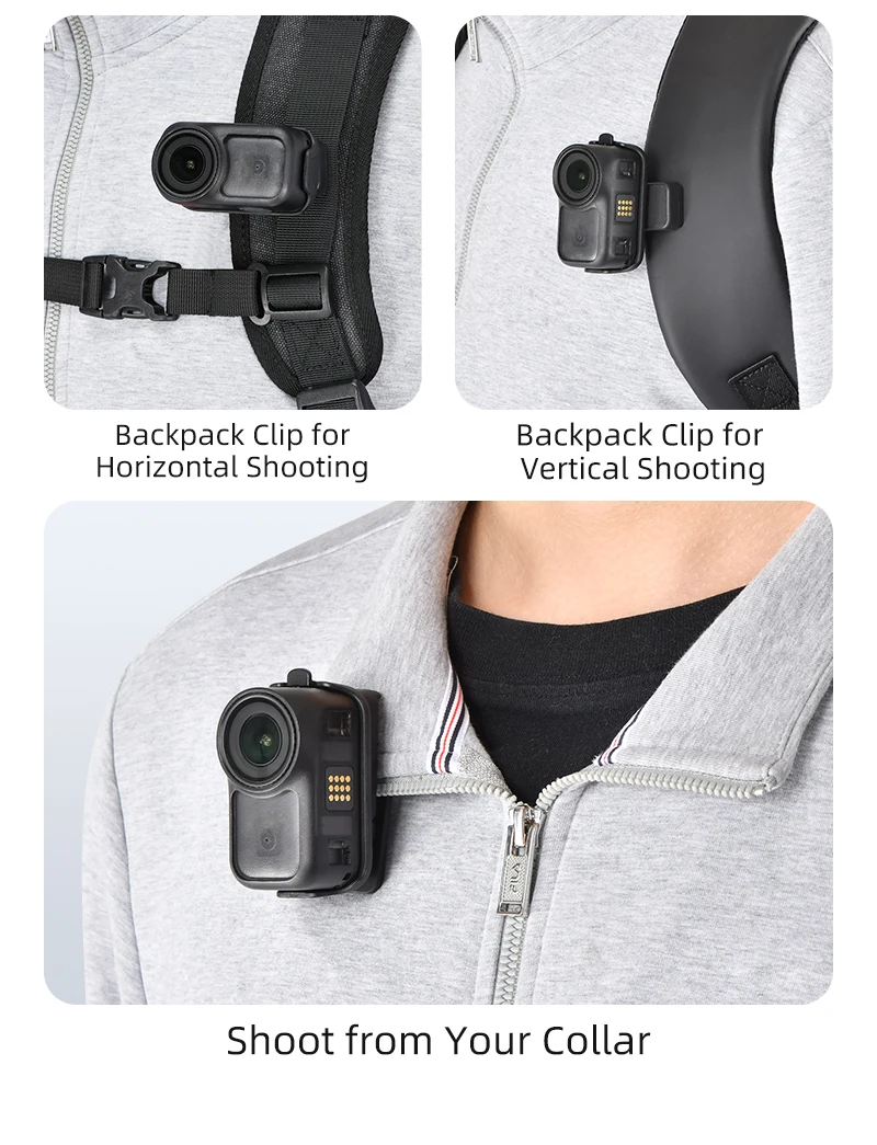 Magnetischer Rucksack-Clip-Halter für DJI OSMO NANO, Schnellverschluss-Anti-Shake-Clip, unterstützt DJI Original-Schutzhüllen – Detail 9