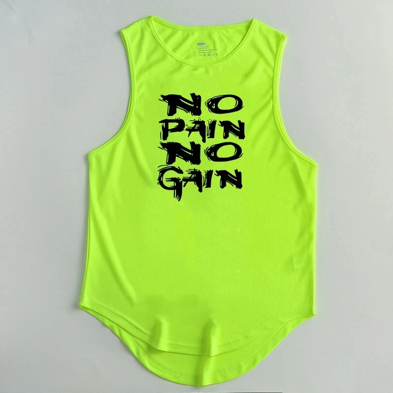 Men\'s Tops Tanks & Camis T-shirt Gym Tank Top Fitness Wear Mesh Singlets T-shirts Man Sportswear Bodybuilding Clothing Tees