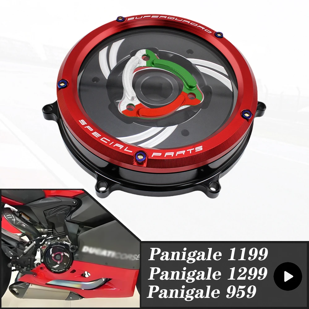 Voor Ducati Panigale 959 1199 1299 V2 Motorfiets Motor Clear Clutch Cover Panigale 959 Panigale 1199 Panigale 1299 Panigale V2
