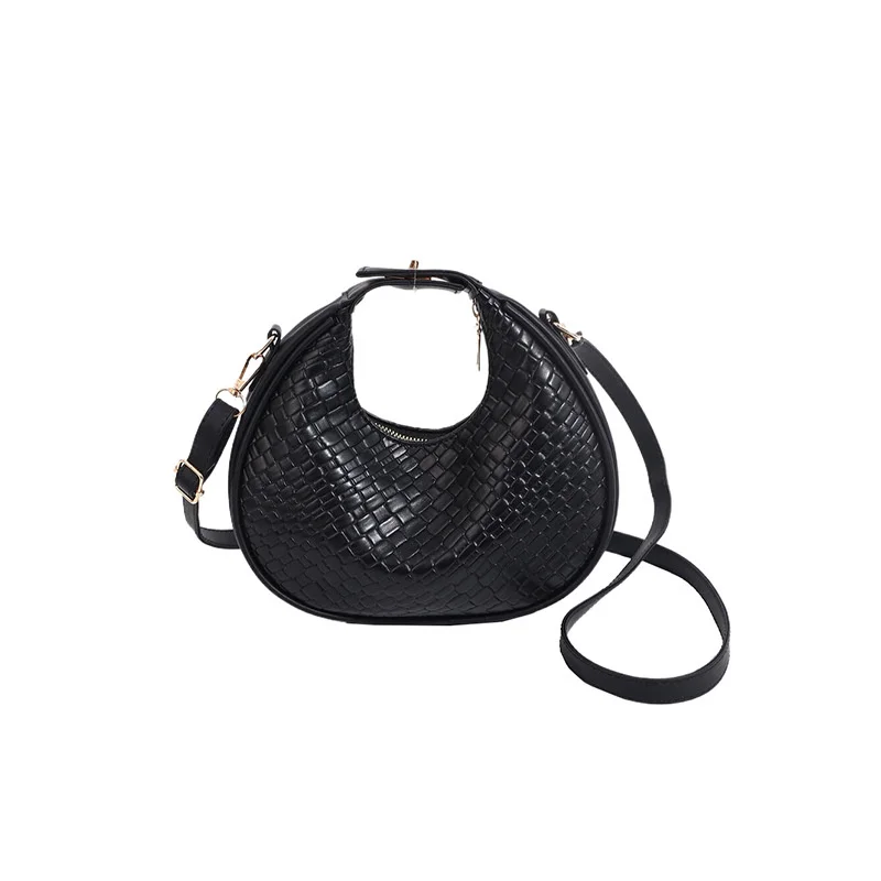 Mode Schwarz Halbmond Tasche Luxus Pu Leder Damen Geldbörsen und Handtaschen Umhängetaschen Frauen Schulter Taschen – Detail 35